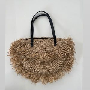 Faithfull the Brand straw beach bag.
